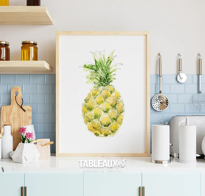 Ananas : tableau cuisine - Tableaux Art