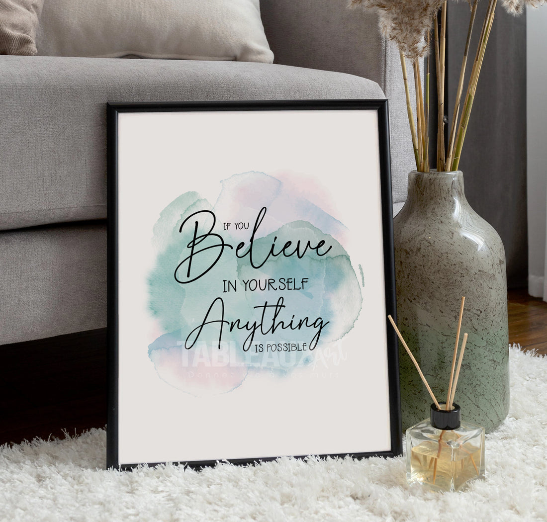 Believe : tableau décoratif motivation - Tableaux Art