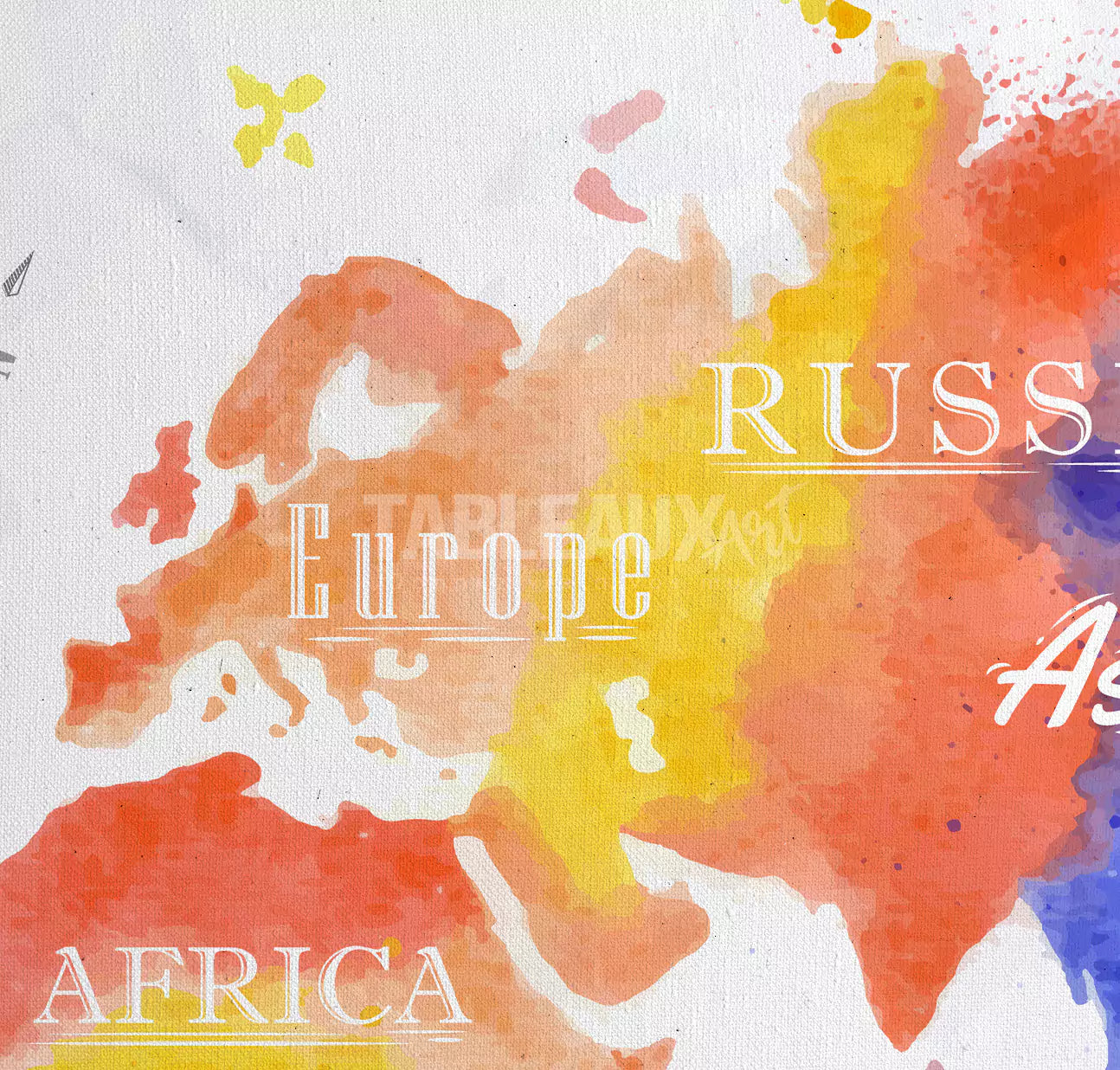 Carte du Monde - Tableaux Art