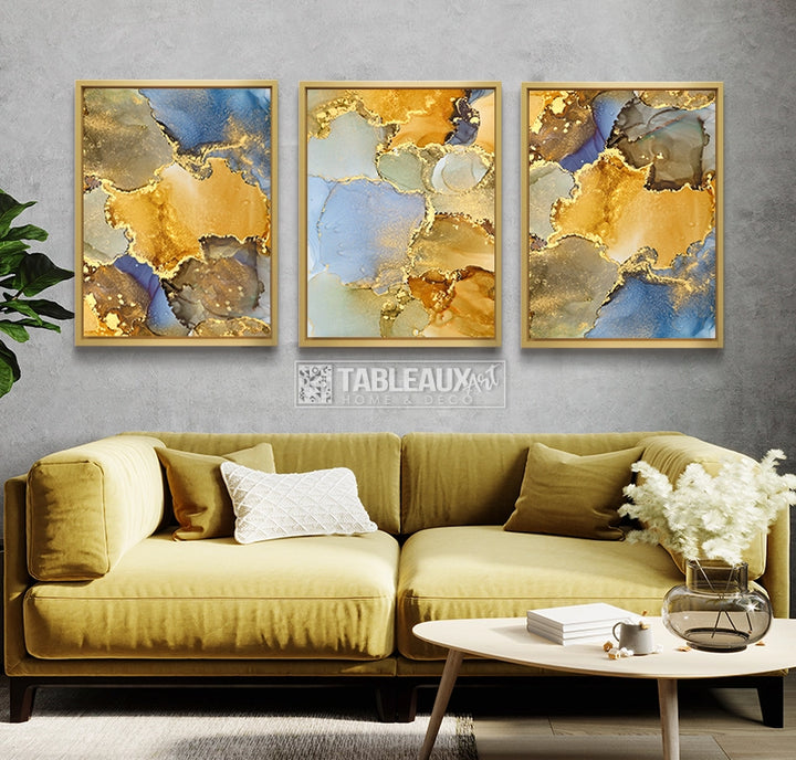 Connexion : triptyque de tableaux - Tableaux Art
