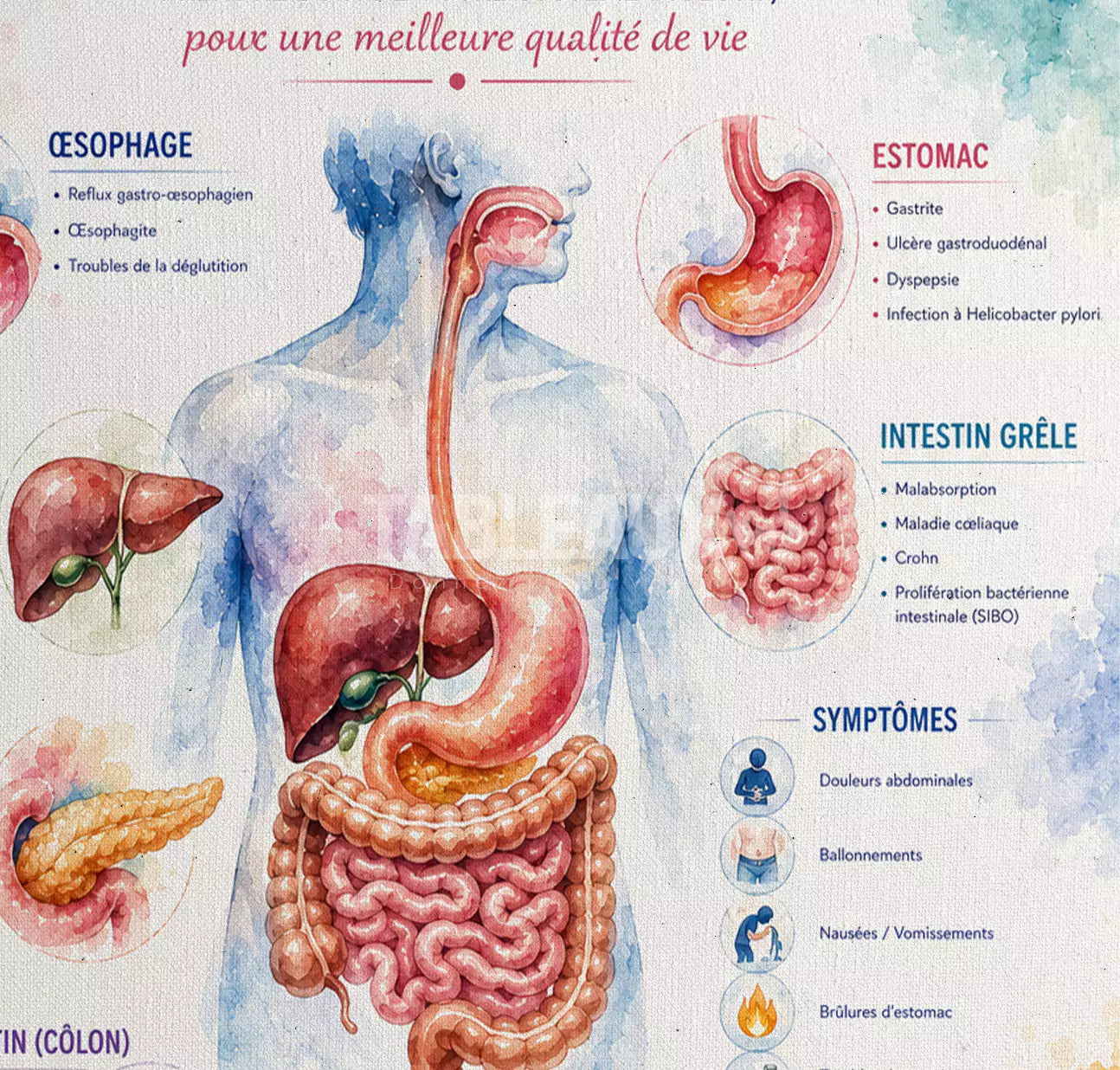 GASTROENTÉROLOGIE : Tableau pour cabinet médical