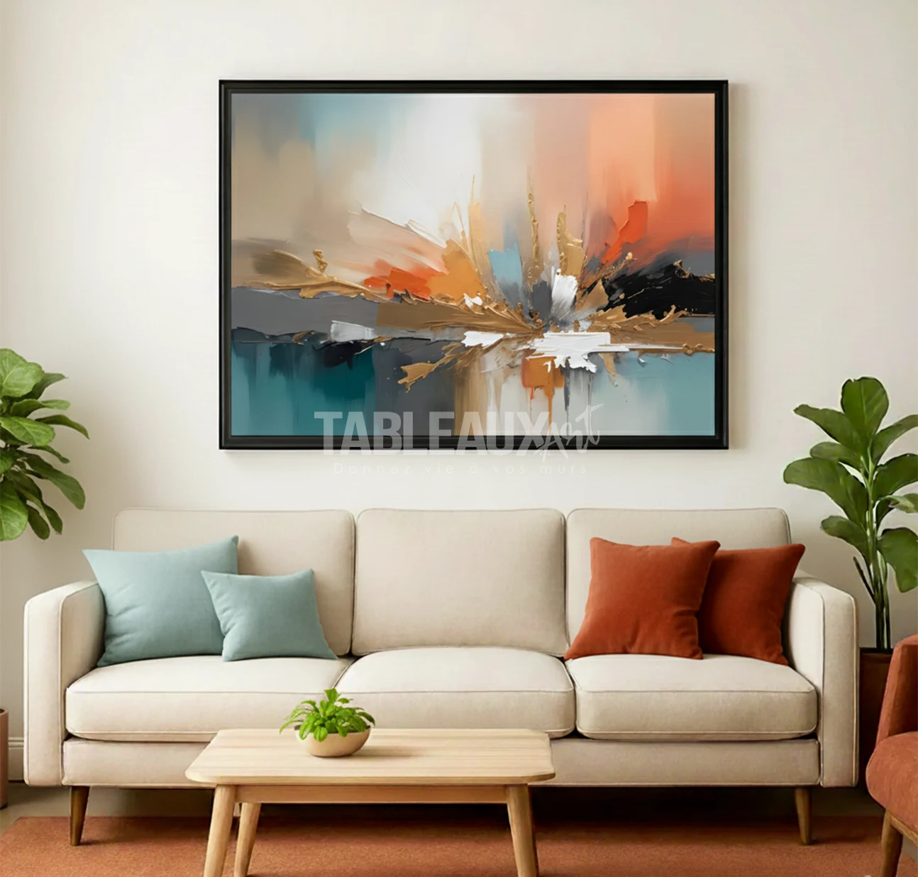 tableau artistique décoratif abstrait