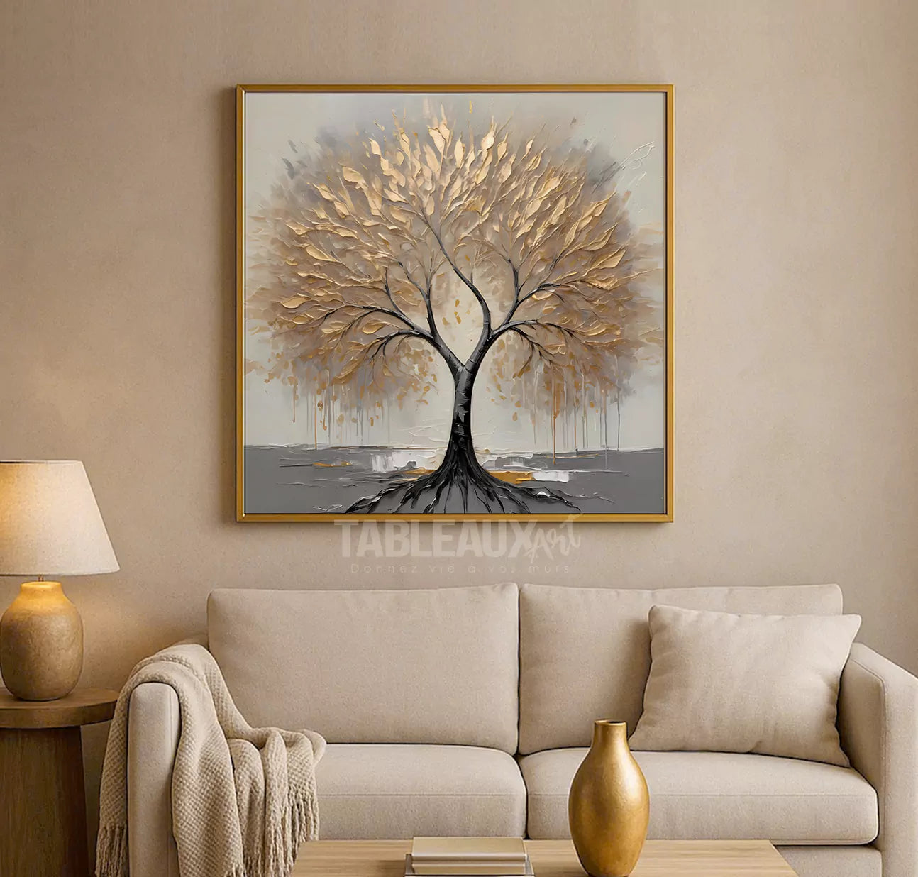 Golden Tree - Tableaux Art