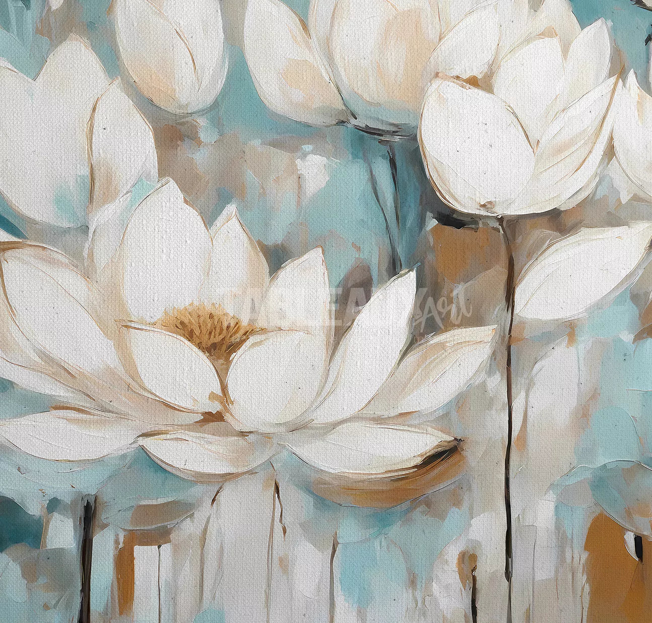Lotus Pastel : tableau mural nature - Tableaux Art
