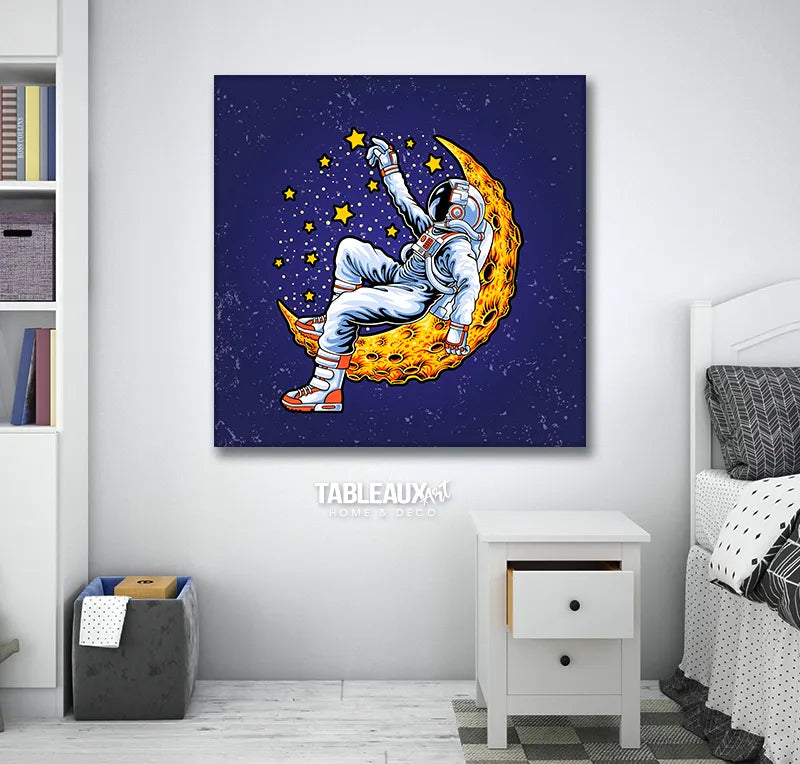 Lune Astronaute - Tableaux Art