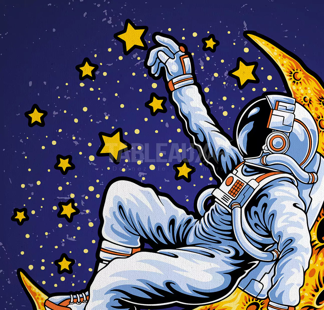 Lune Astronaute - Tableaux Art