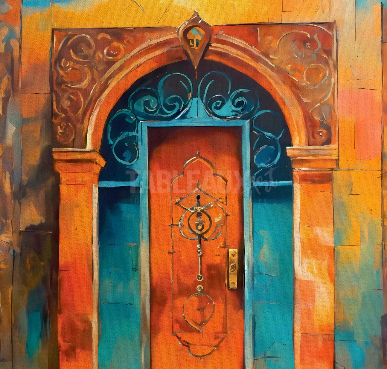 Morrocan door wall art - Tableaux Art