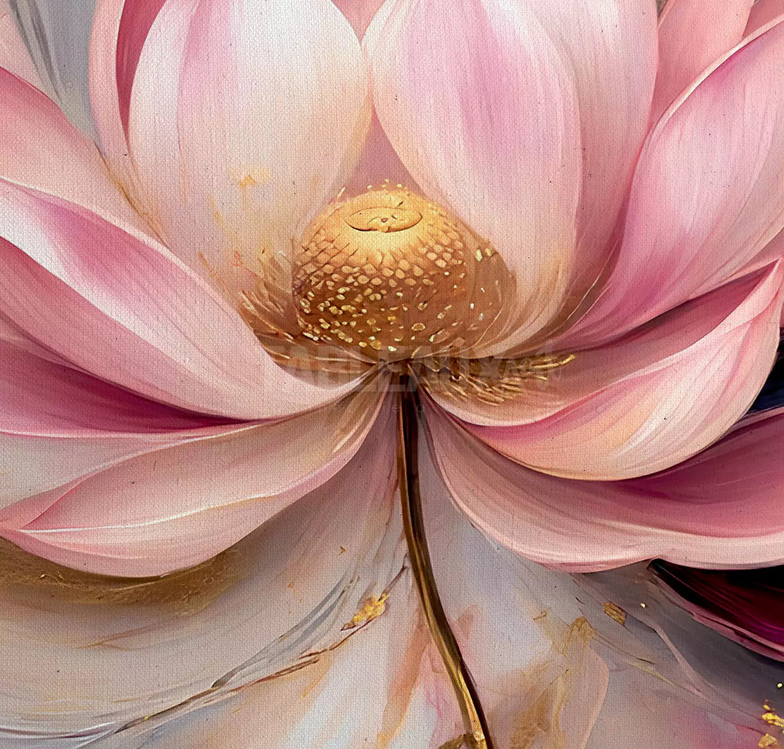 Pink Lotus : tableau floral - Tableaux Art