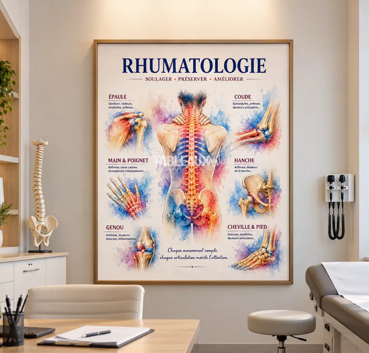 RHUMATOLOGIE : L'harmonie du mouvement - Tableau pour cabinet médical