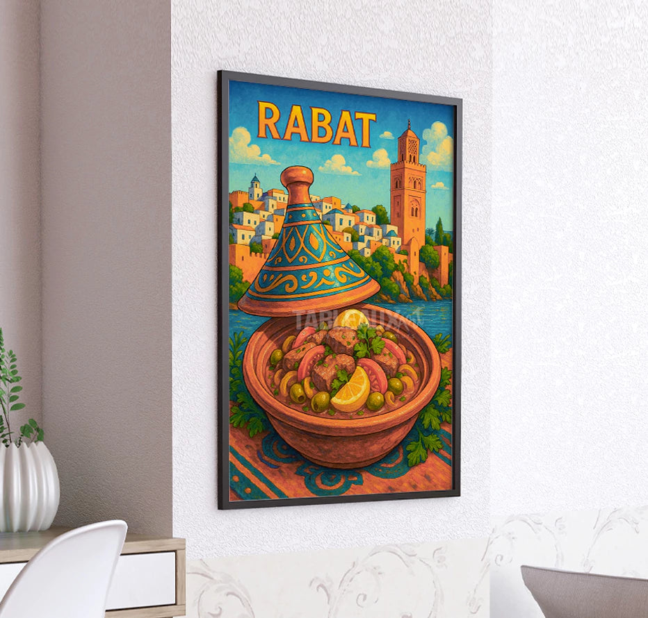 Rabat Tajine : tableau traditionnel marocain - Tableaux Art
