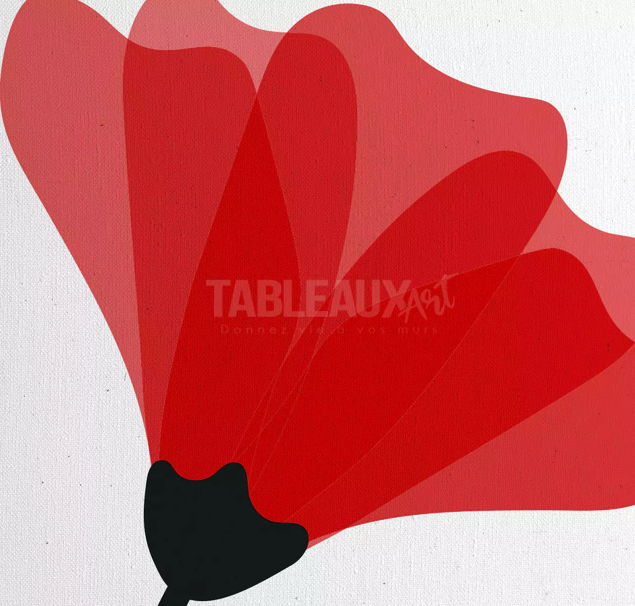 Red Flower : Decorative Wall Art - Tableaux Art