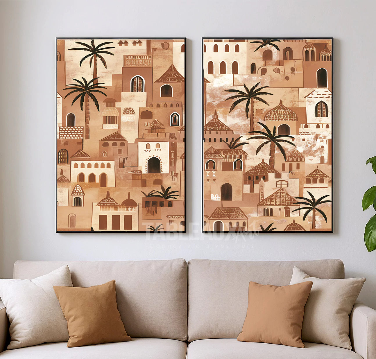 Terre cuite : tableau culture marocaine - Tableaux Art