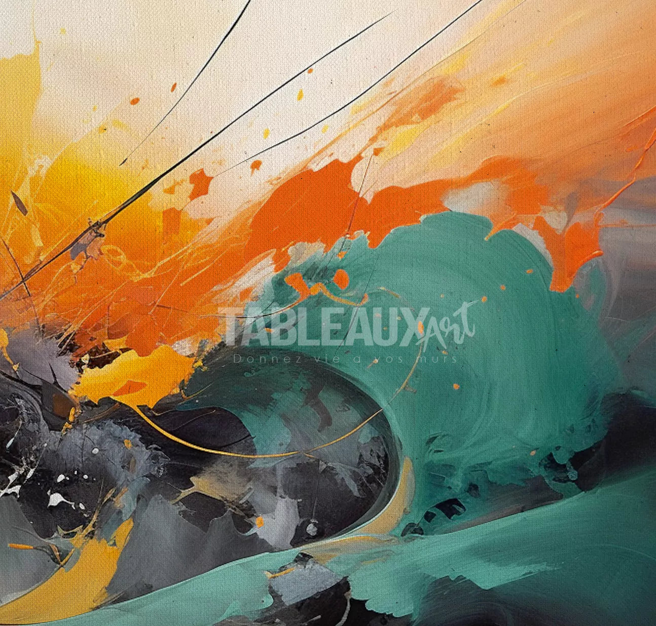 Turbulences : décoration intérieure mur - Tableaux Art