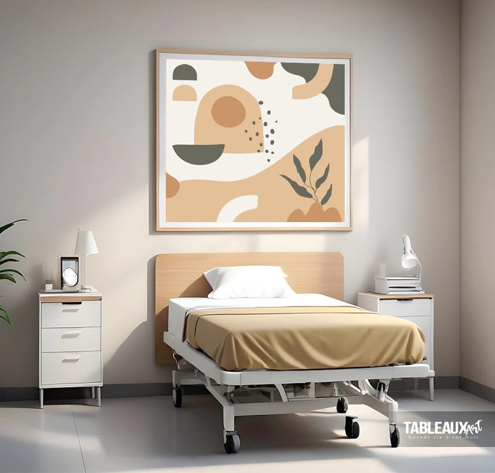 TABLEAUX ABSTRAITS JAPANDI — DÉCORATION POUR CLINIQUES & CHAMBRES DE PATIENTS