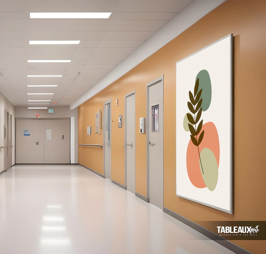 TABLEAU ART BOTANIQUE — DÉCORATION MURALE ÉLÉGANTE POUR ESPACES DE SANTÉ & CLINIQUES