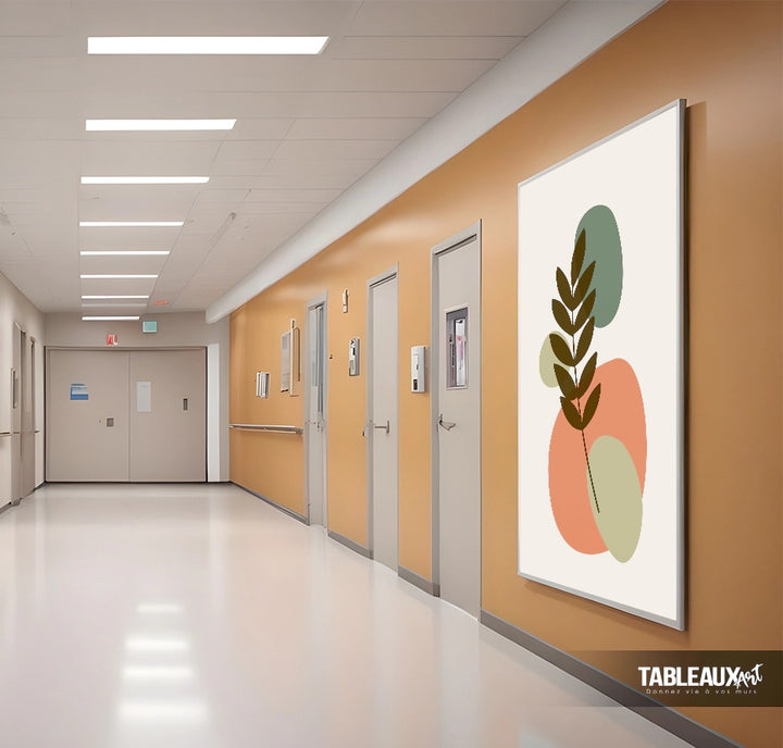 TABLEAU ART BOTANIQUE — DÉCORATION MURALE ÉLÉGANTE POUR ESPACES DE SANTÉ & CLINIQUES