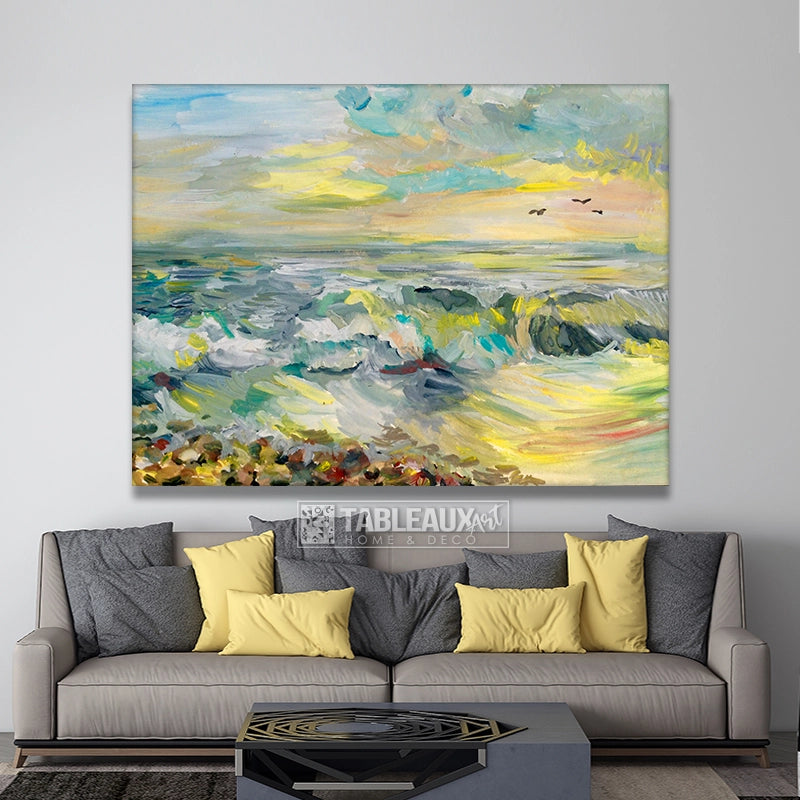 Yellow Sun set - Tableaux Art