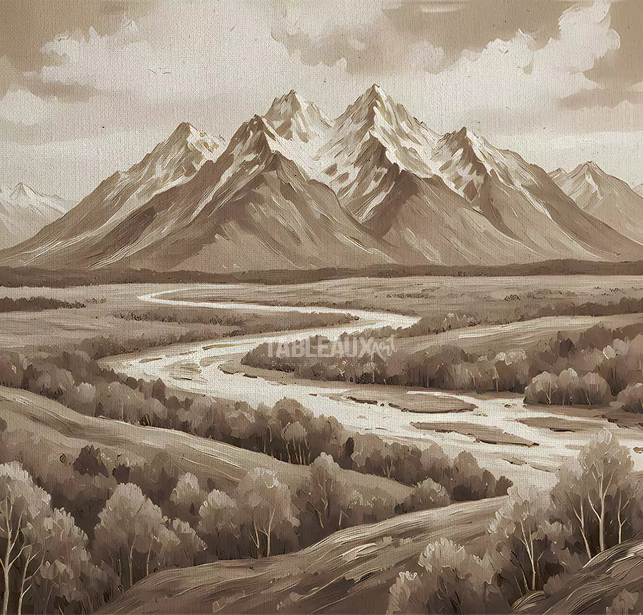 SILENT PEAKS : Tableau paysage contemporain