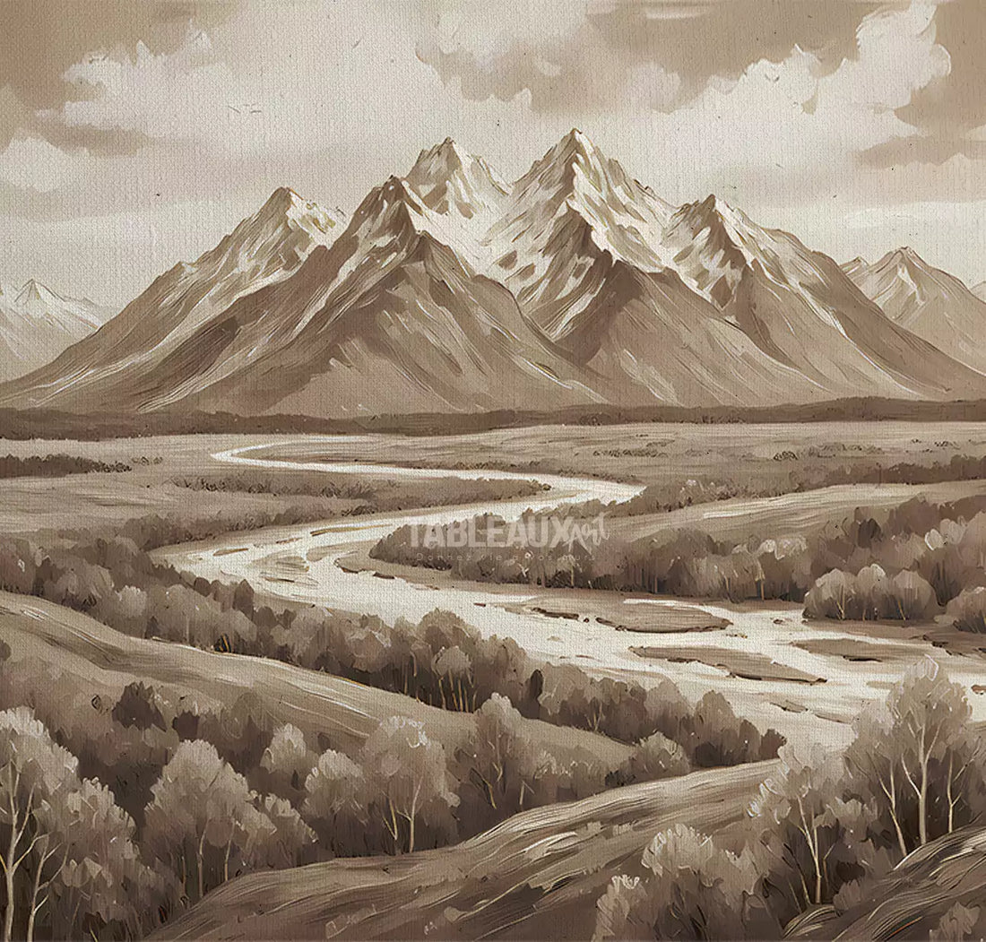 SILENT PEAKS : Tableau paysage contemporain